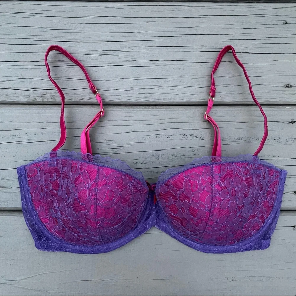 Agent Provocateur Hyacinth Bra Purple Pink size 34 DD
